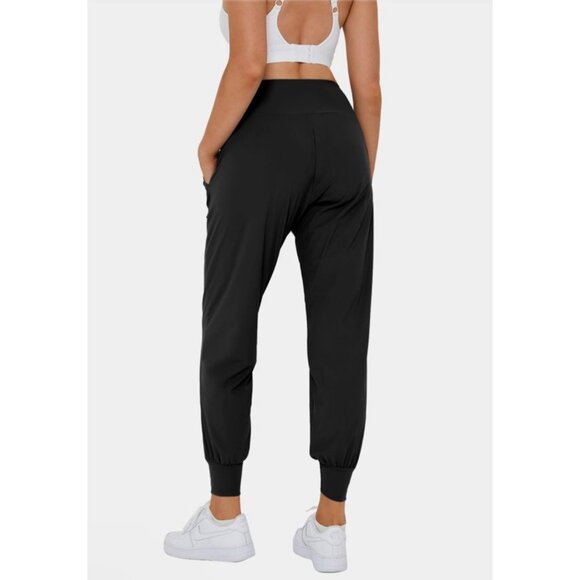 Halara High Waisted Plain Side Pocket Joggers Sz Medium Womens in Black - Picture 7 of 10